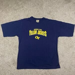 Y2K Reebok Georgia Tech Shirt Mens XL Yellow Jackets NCAA School Heisman